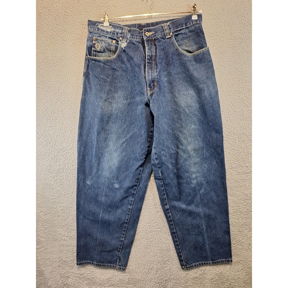VTG Pelle Pelle Inc Mens 38 Denim Jeans (Fits 36x31) Faded Medium Wash‎ Y2K